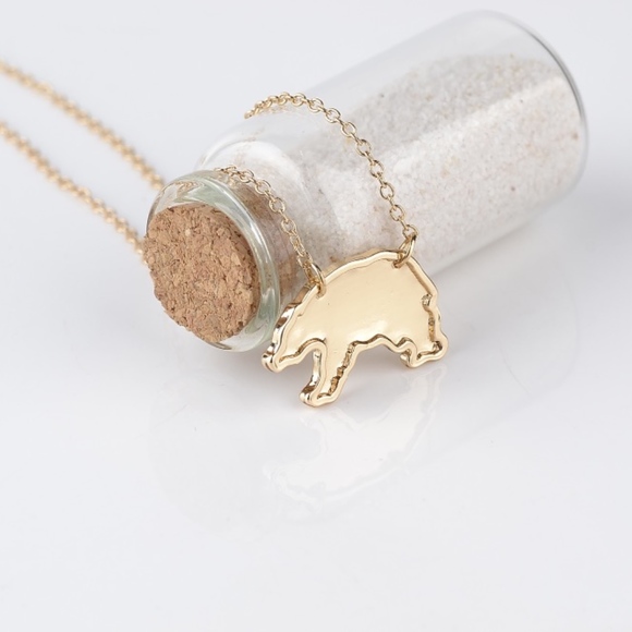 Mama Bear BEAR Necklace Pendant Gold - Picture 3 of 4